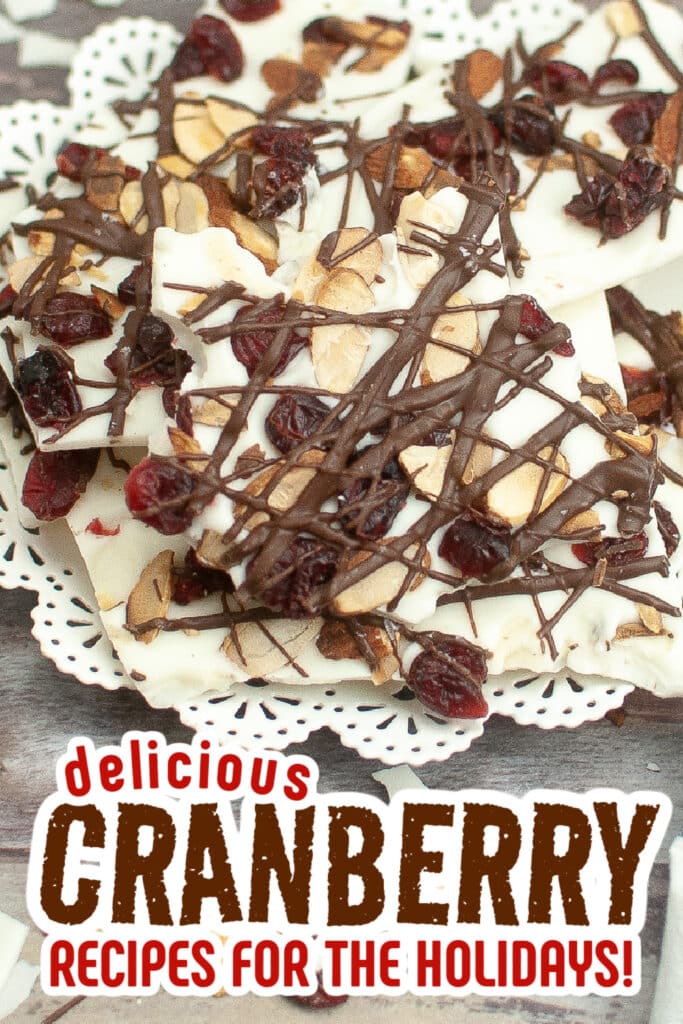 cranberry recipes - Toasted Almond and Cranberry Bark copy