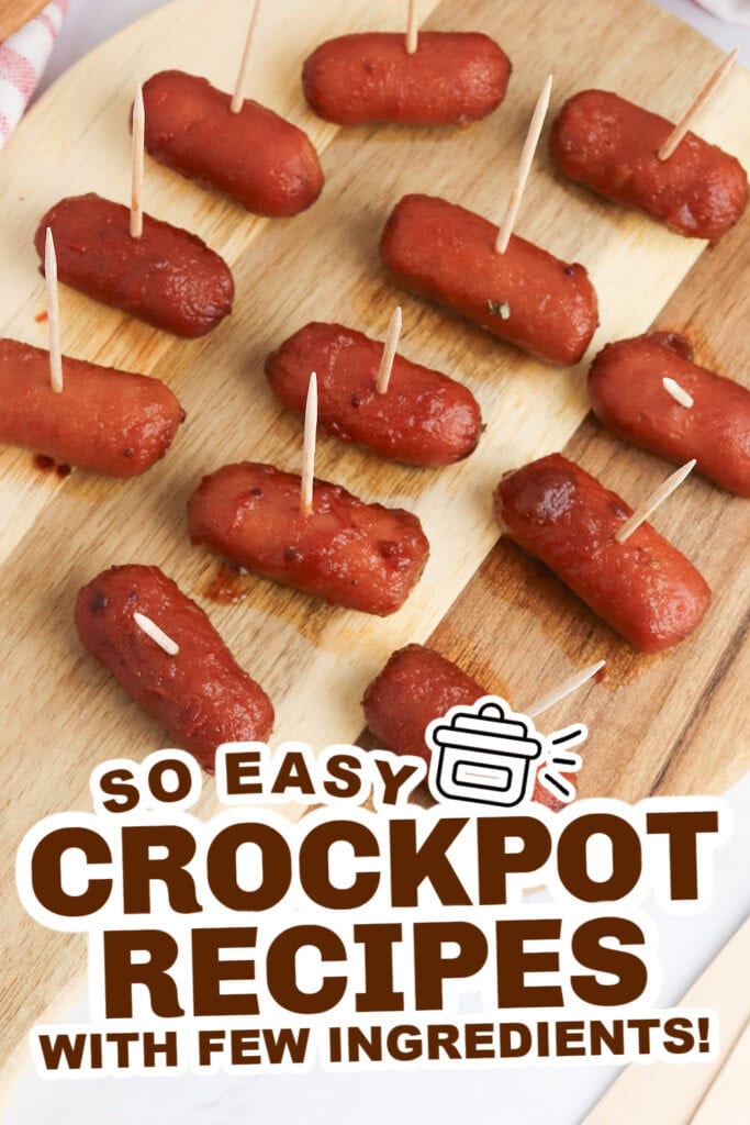 crockpot recipes with few ingredients - Crockpot Cranberry Cocktail Sausages copy