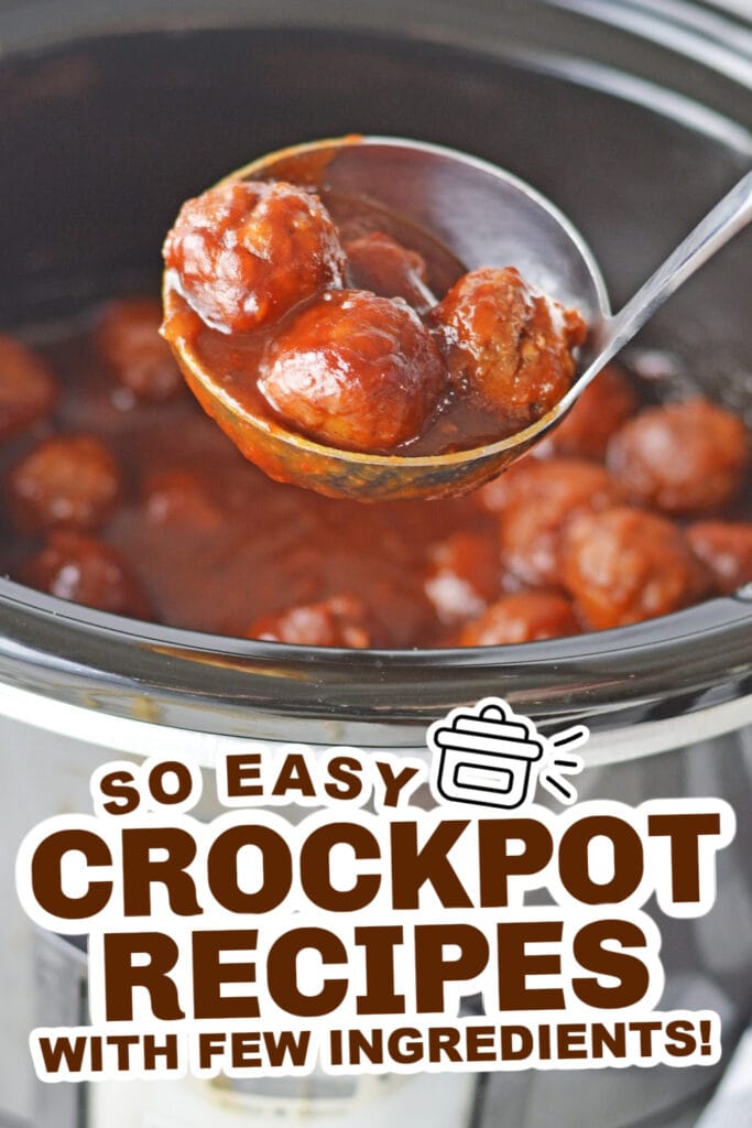 crockpot recipes with few ingredients - Crockpot Cranberry Meatballs copy