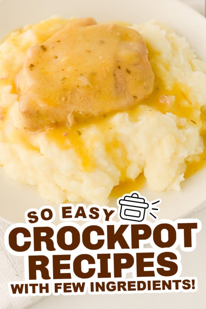 crockpot recipes with few ingredients - Crockpot Ranch Pork Chops copy