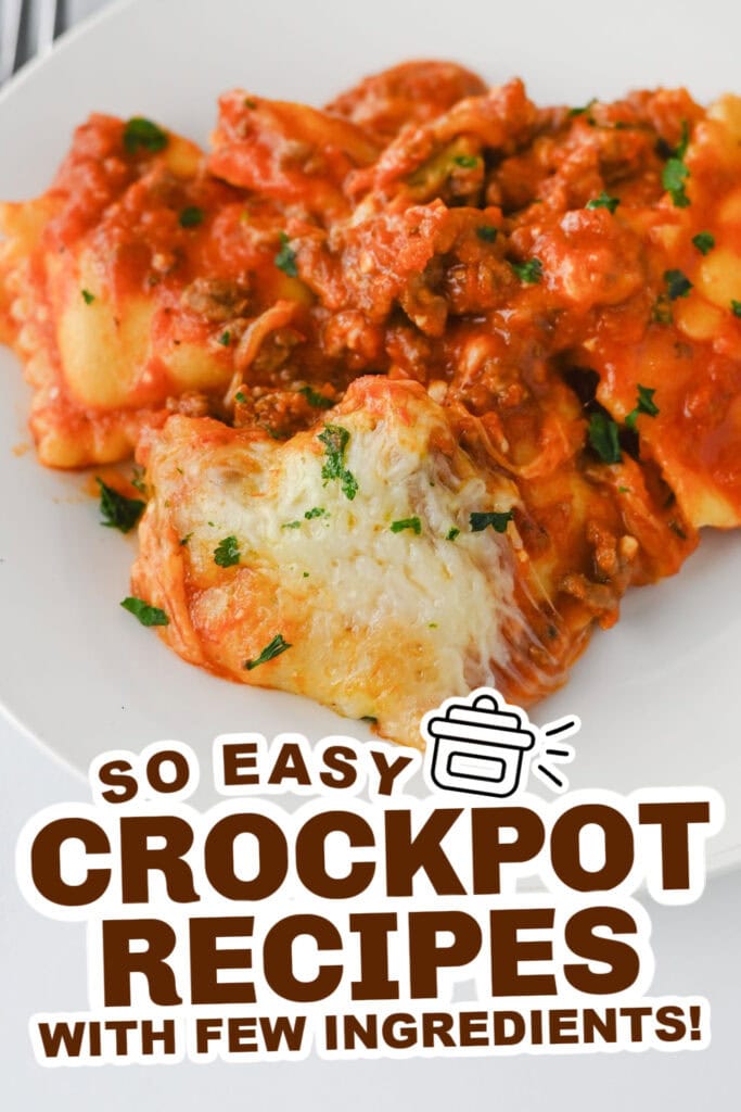 crockpot recipes with few ingredients - Crockpot Ravioli Lasagna copy