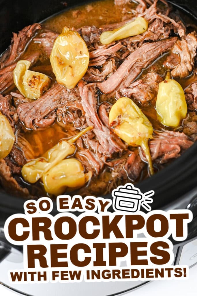 crockpot recipes with few ingredients - Crockpot Mississippi Pot Roast copy
