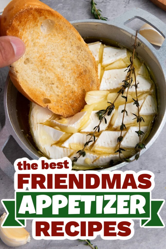 friendmas appetizers -Baked Brie with Garlic and Honey copy