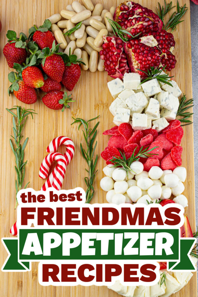 friendmas appetizers - Christmas Cane Charcuterie Board copy