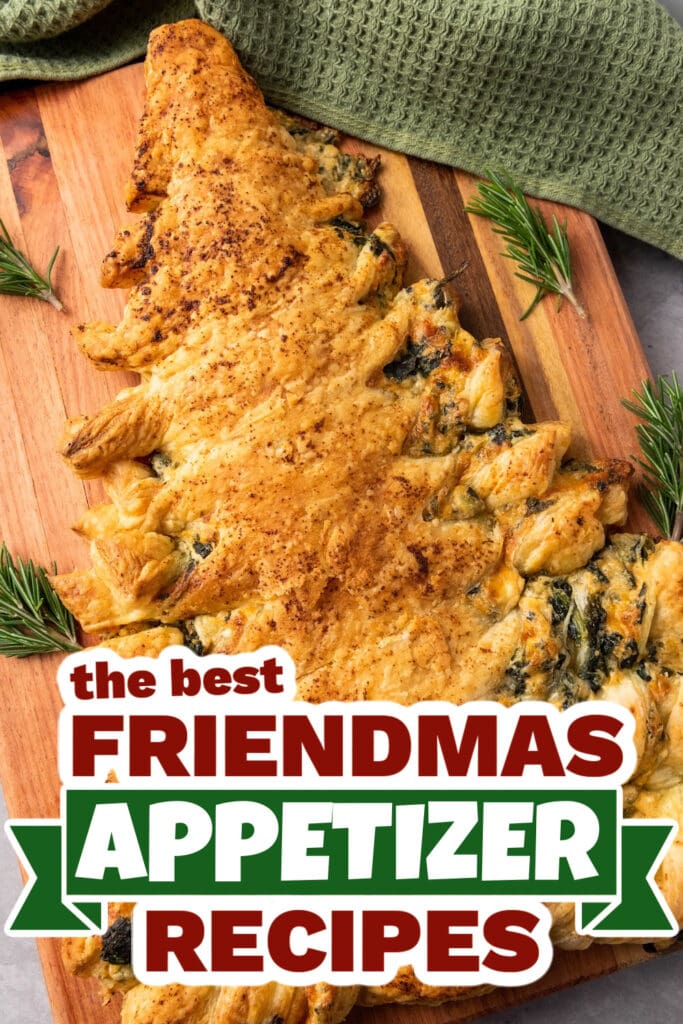 friendmas appetizers - Christmas Tree Spinach Dip Puff Pastry copy
