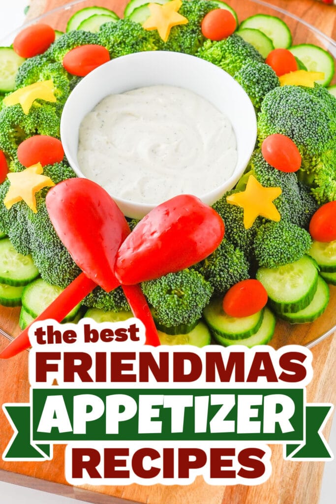friendmas appetizers - Festive Wreath Charcuterie Board copy 2