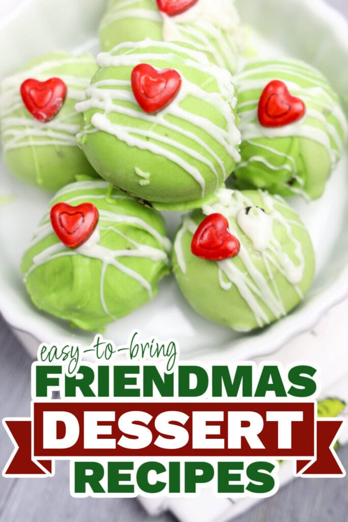 friendmas desserts - Grinch-Themed Oreo Balls copy