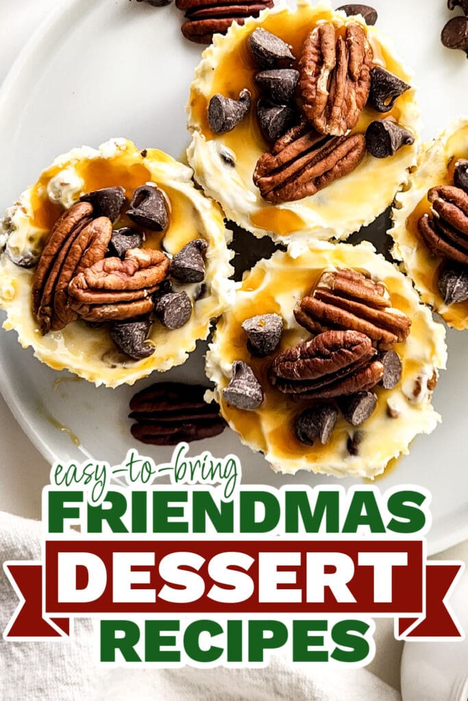 friendmas desserts - No Bake Mini Turtle Cheesecakes copy