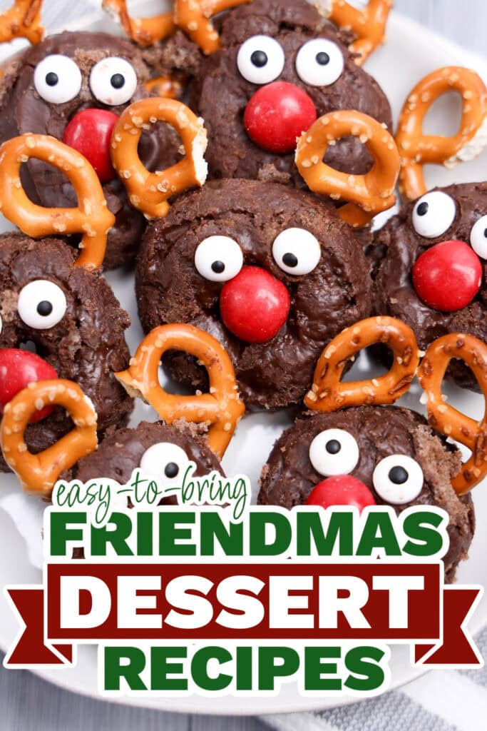friendmas desserts - No-Bake Reindeer Mini Donuts copy