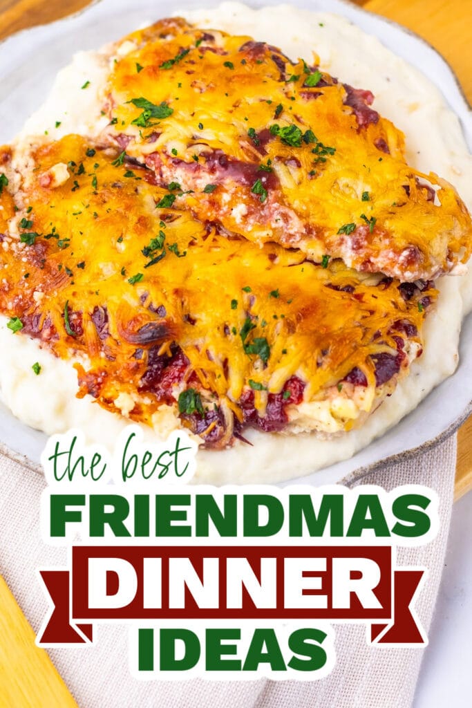 friendmas dinners - Cranberry Cream Cheese Chicken Bake copy