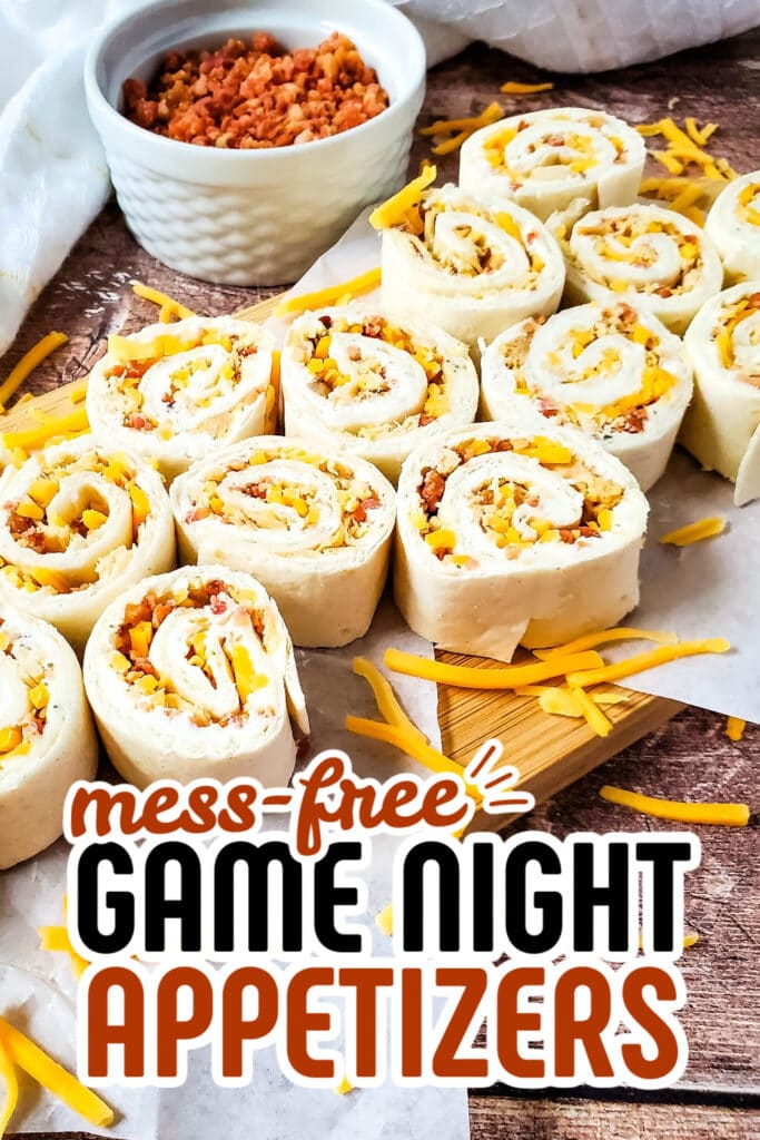 game night appetizers - Crack Chicken Pinwheels copy