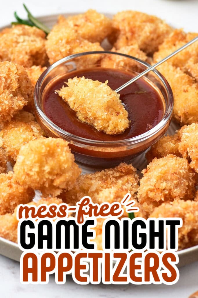 game night appetizers - Crispy Popcorn Chicken Bites copy