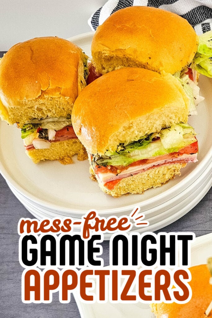 game night appetizers - Italian Sub Sliders copy