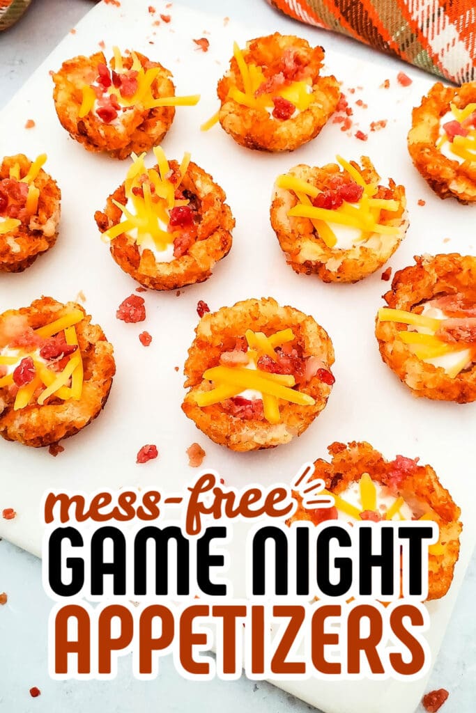game night appetizers - Loaded Tater Cups copy
