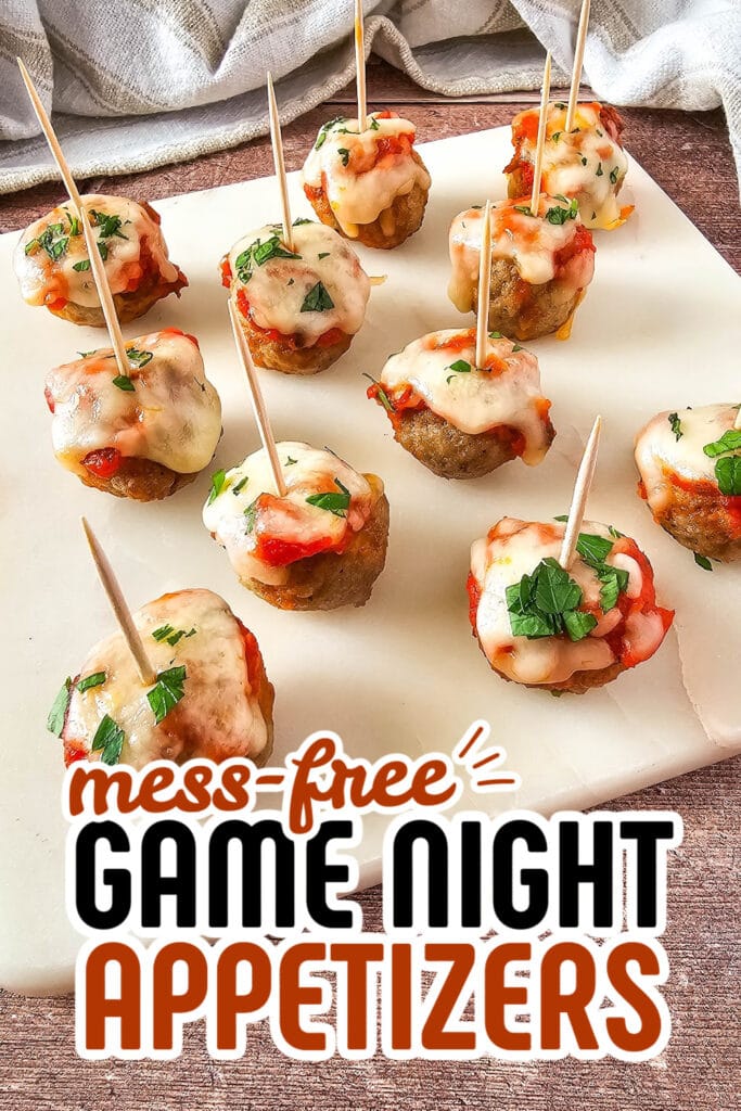 game night appetizers - Mini Meatball Marinara Bites copy