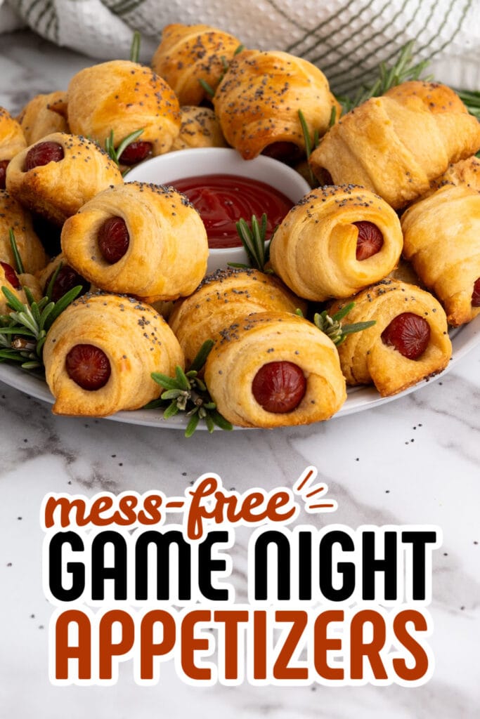 game night appetizers - Mini Piggies in a Blanket copy