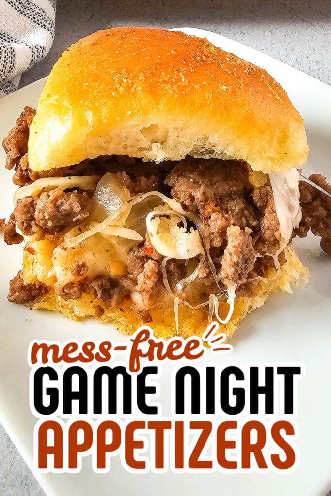 game night appetizers - Mushroom & Swiss Sliders copy