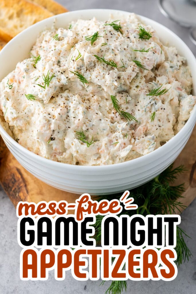 game night appetizers - Smoked Salmon Dip copy
