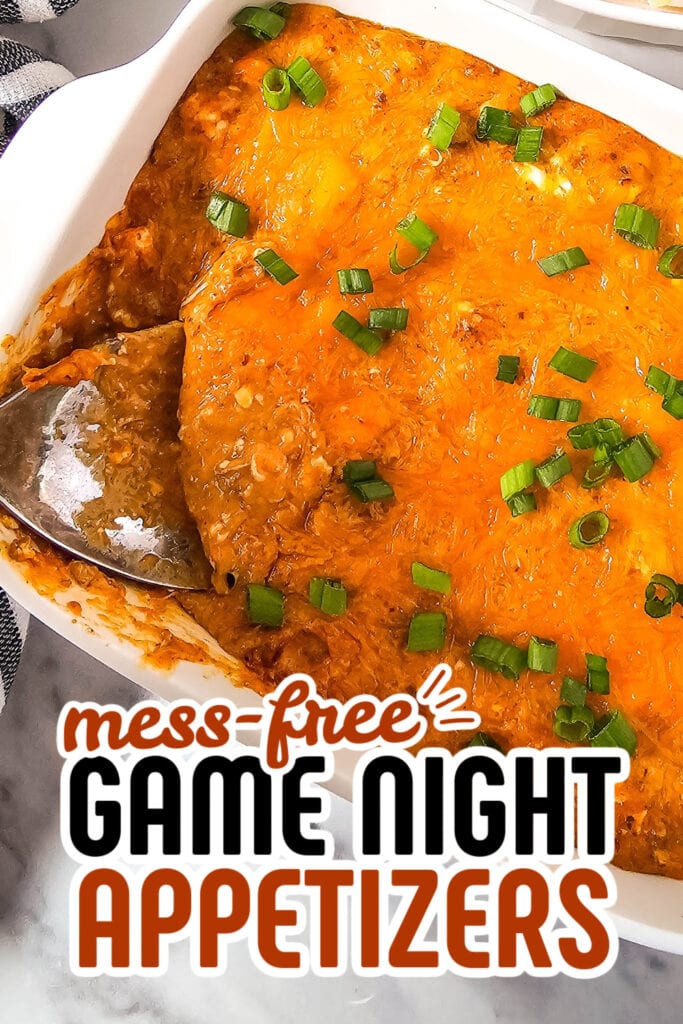 game night appetizers - chili cheese dip copy