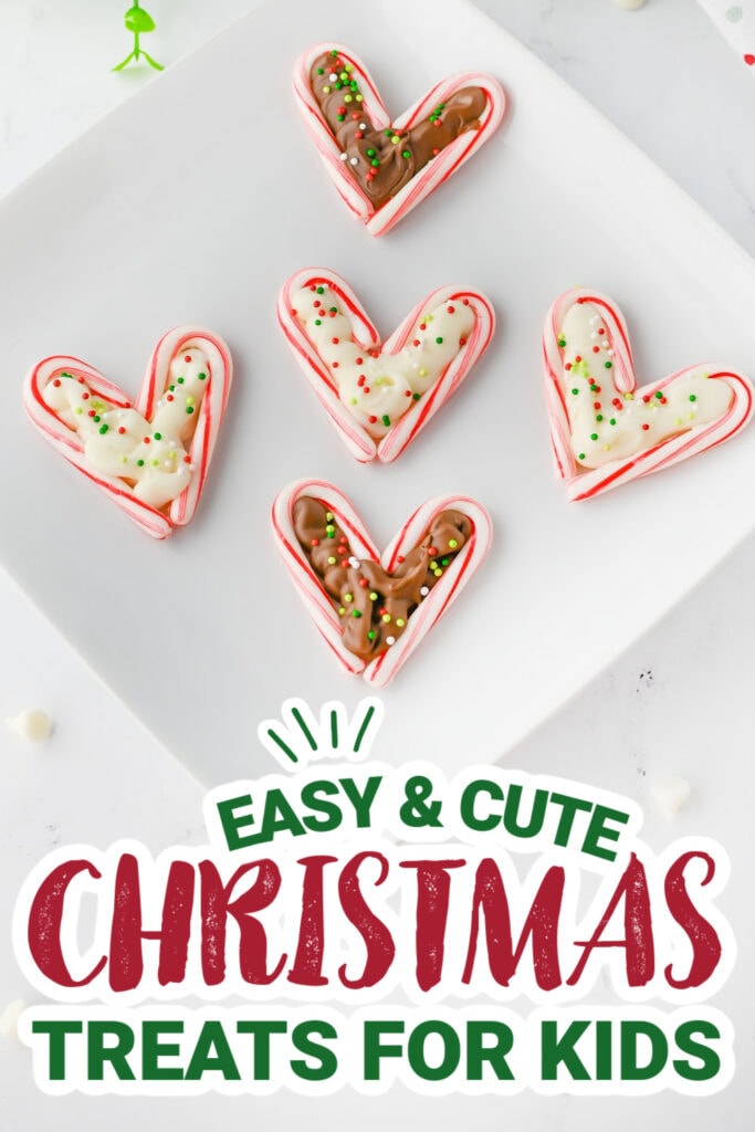 kids christmas treats-Candy Cane Hearts