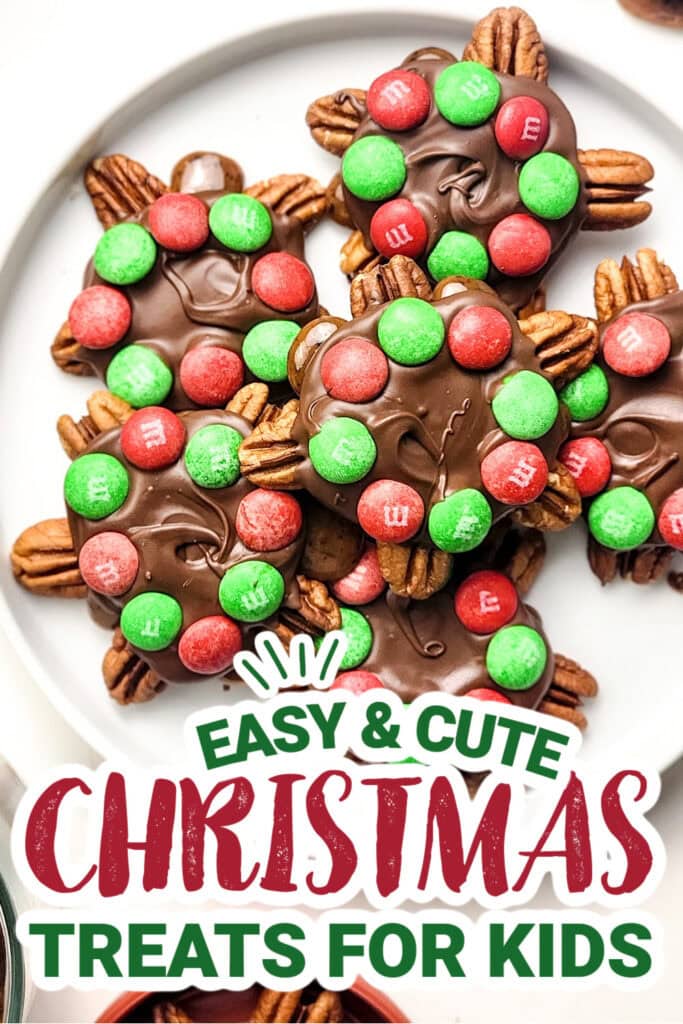 kids christmas treats-Chocolate Pecan Holiday Turtles
