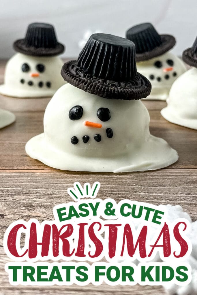kids christmas treats-Cookie Dough Snowman Truffles