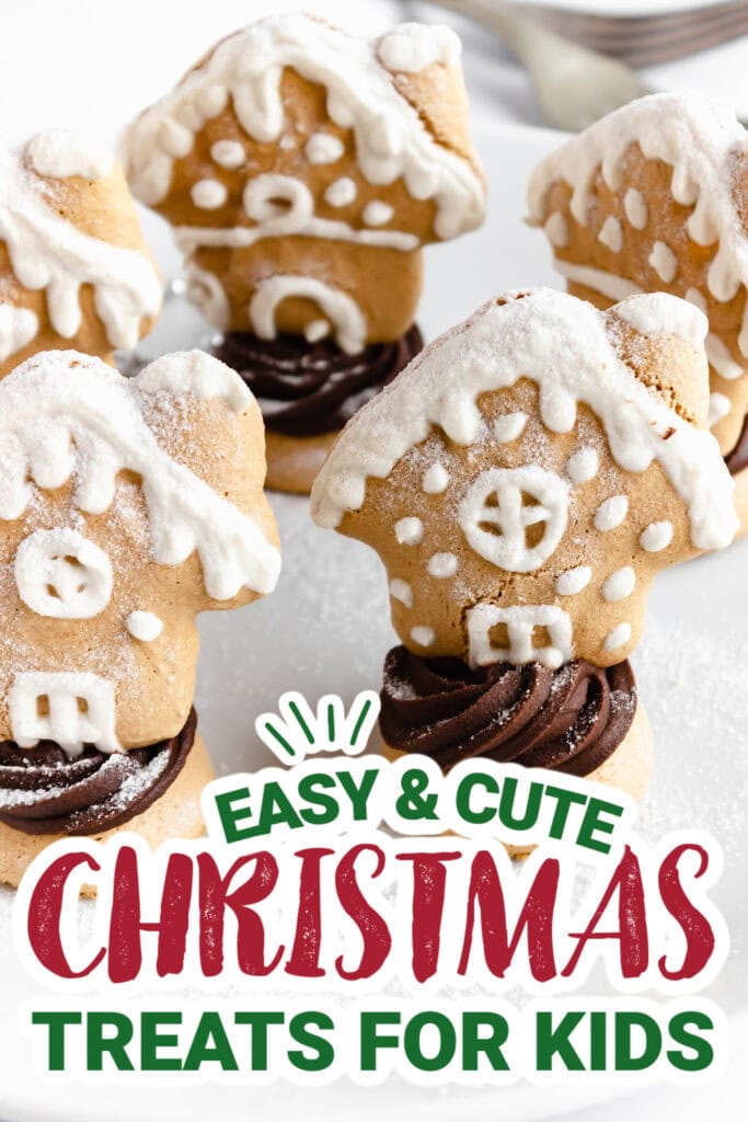 kids christmas treats-Gingerbread House Macarons