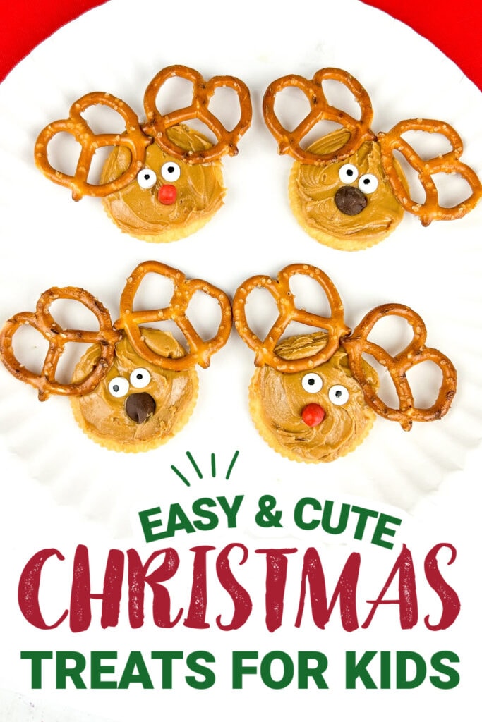 kids christmas treats-Ritz Reindeer Snack