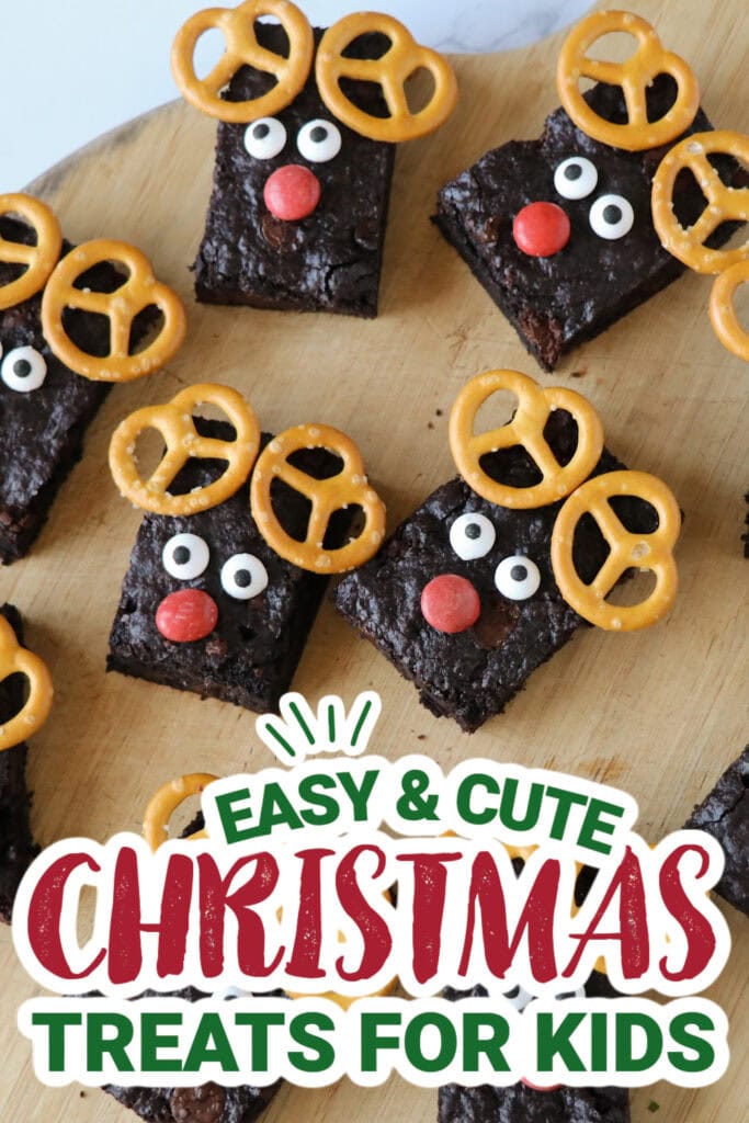 kids christmas treats-Rudolph Brownies