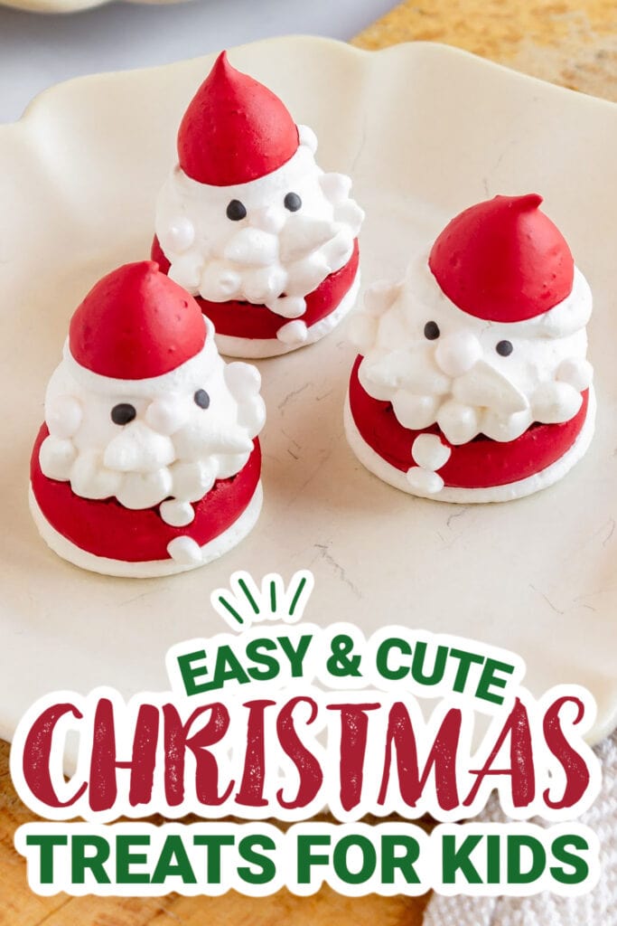 kids christmas treats-Santa Claus Meringue Cookies
