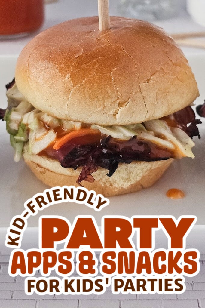 kids party appetizers - Grilled Pastrami Slaw Sliders