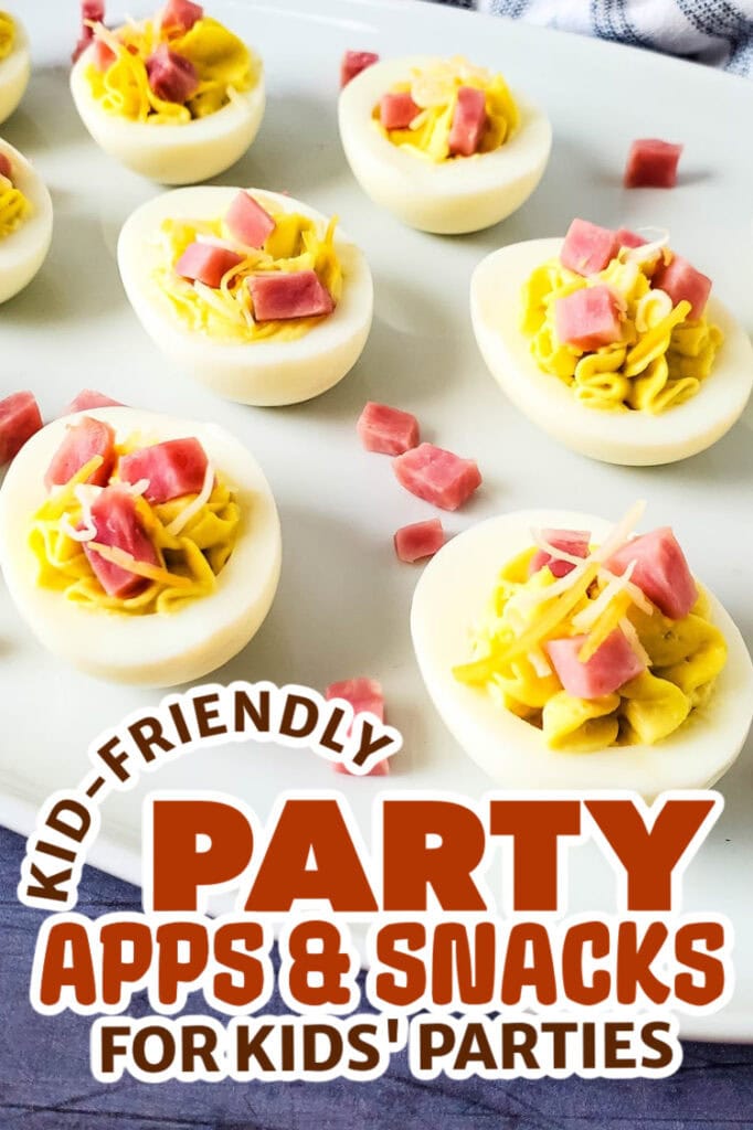 kids party appetizers - Ham and Cheese Deviled Eggs