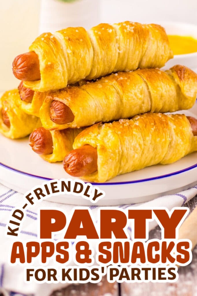 kids party appetizers - Homemade Pretzel Dogs