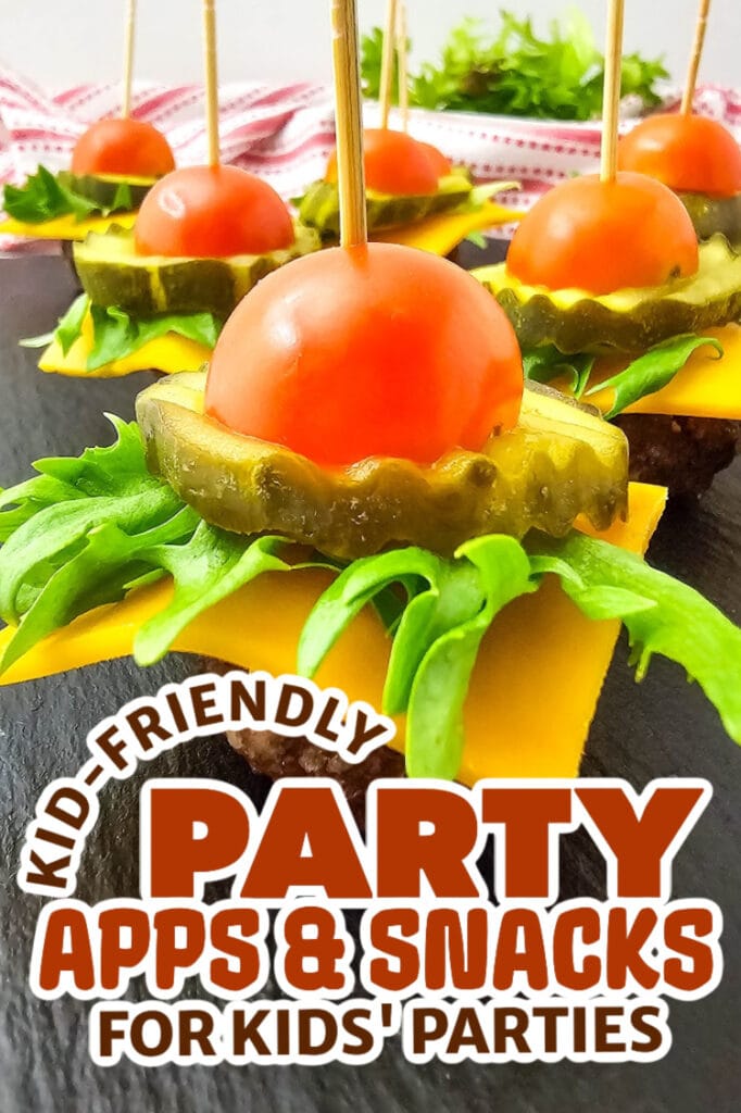 kids party appetizers - Mini Cheeseburger Bites on Toothpicks