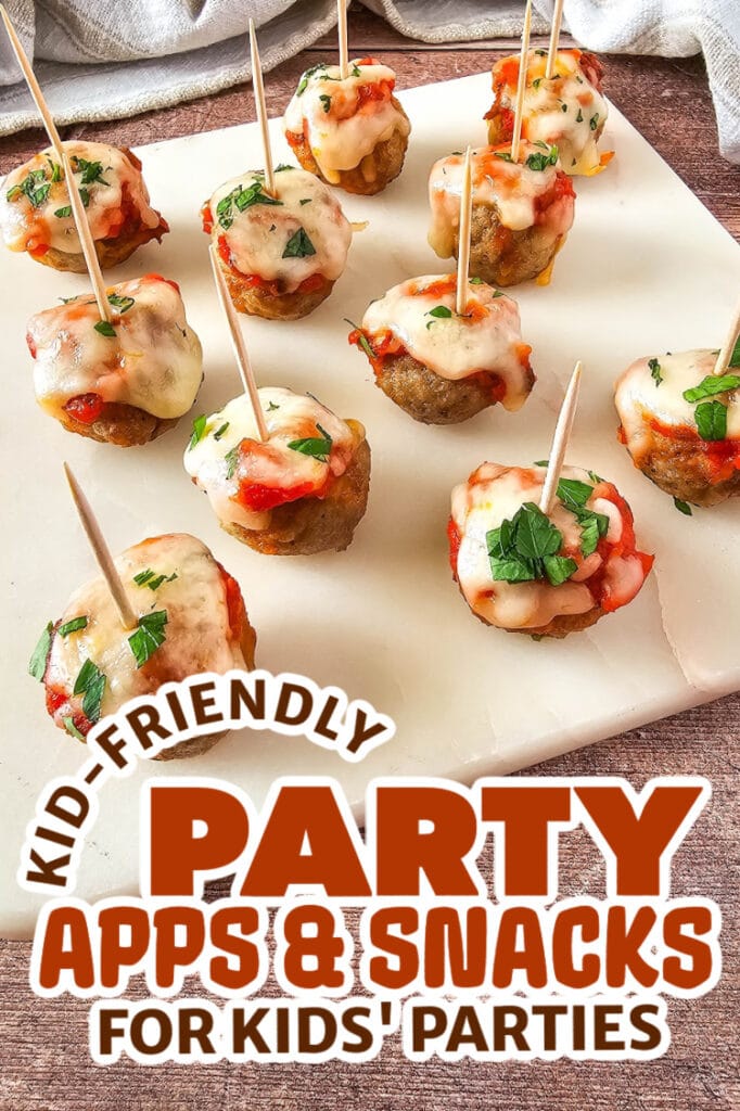 kids party appetizers - Mini Meatball Marinara Bites