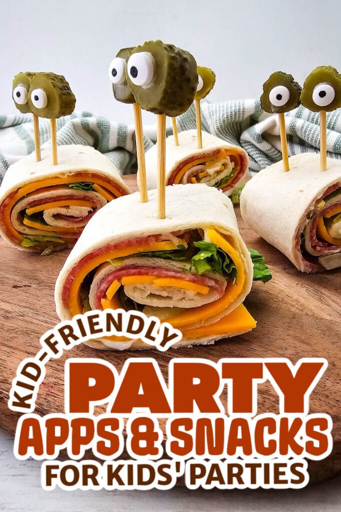 kids party appetizers -Snail Pinwheels