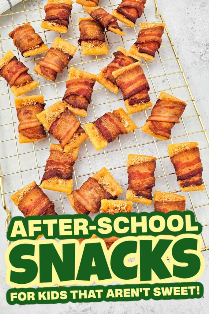 kids school snacks-Bacon Wrapped Crackers