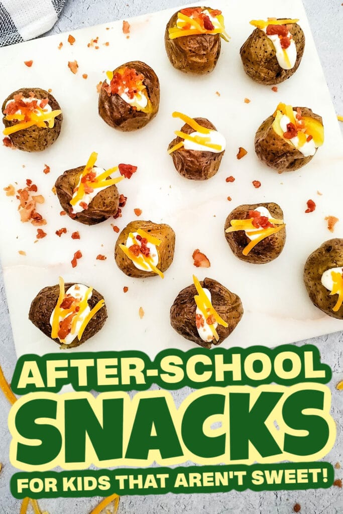 kids school snacks - Loaded Mini Baked Potato Bites