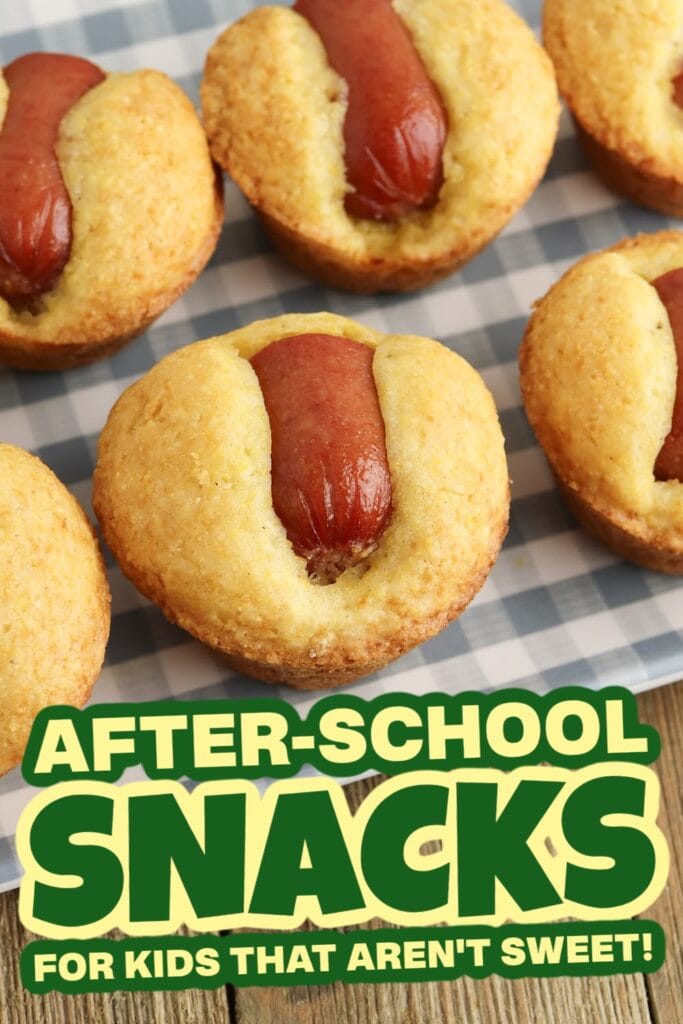 kids school snacks - corndog mini muffins