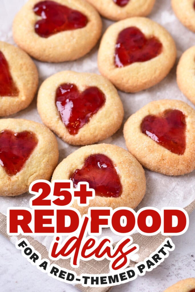red food ideas - Heart Print Cookies