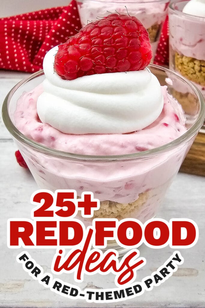 red food ideas - Layered Raspberry Cheesecake Parfait