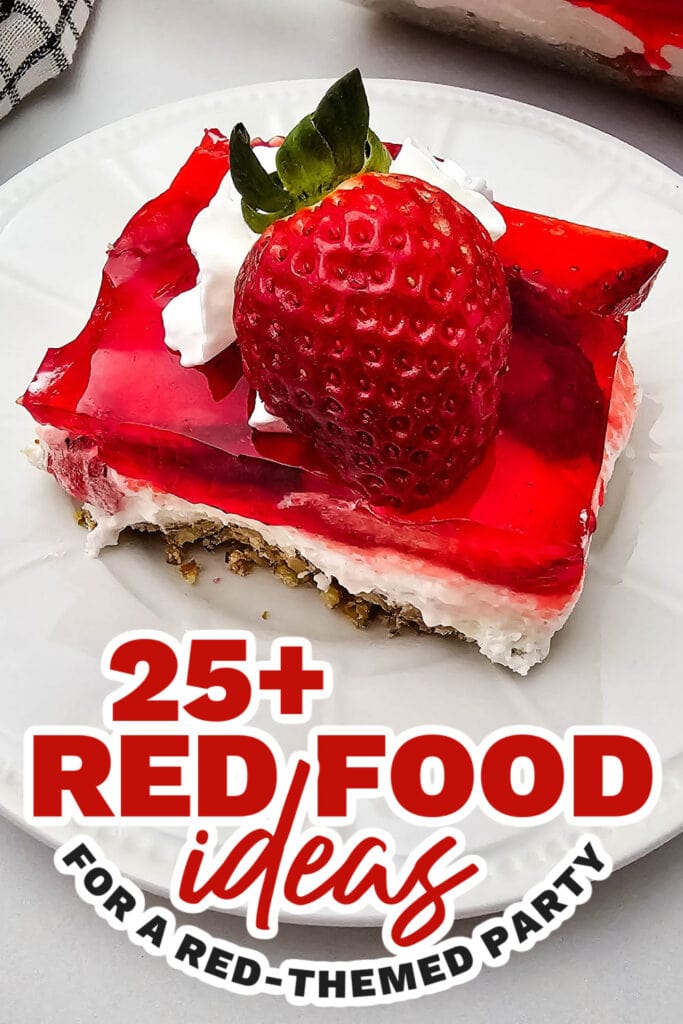 red food ideas - Layered Strawberry Pretzel Salad with Cream Cheese