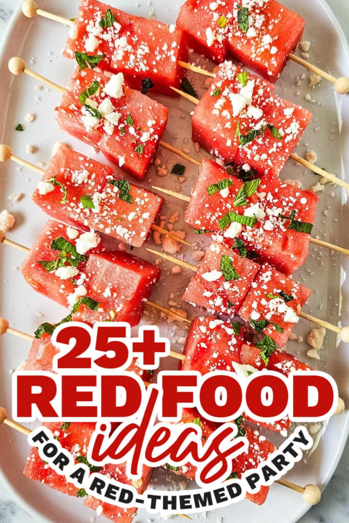 red food ideas - Refreshing Watermelon Feta Skewers