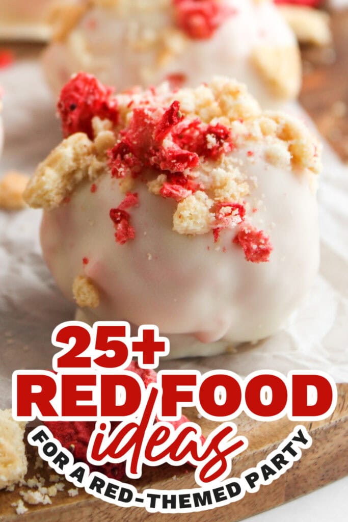 red food ideas - Strawberry Shortcake Balls