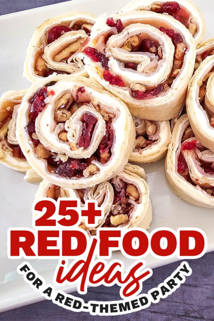 red food ideas - Turkey Cranberry Pecan Pinwheels