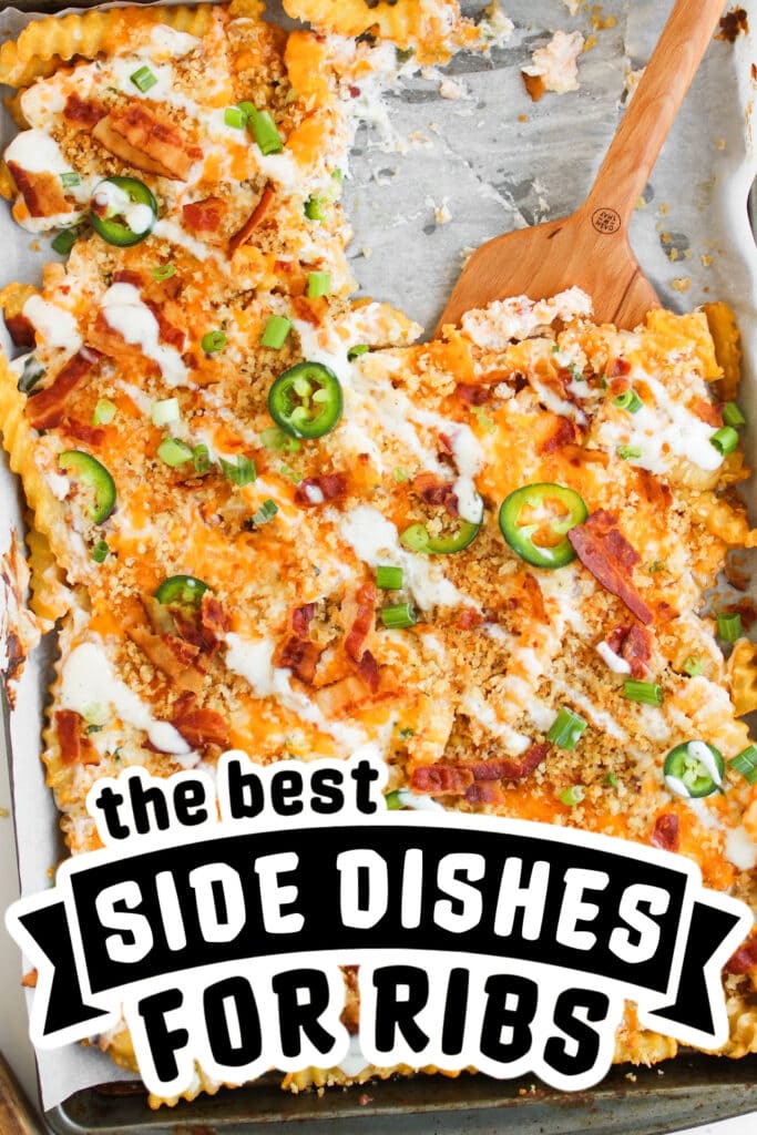 side dishes for ribs - Jalapeño Popper Loaded Cheese Fries copy