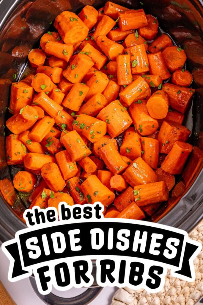 side dishes for ribs - Slow Cooker Glazed Carrots copy