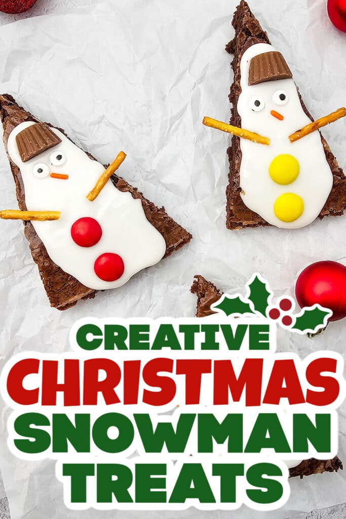 snowman treats - Christmas Snowman Brownies copy