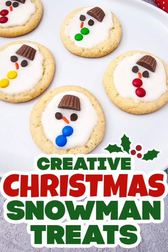 snowman treats - Melted Snowman Sugar Cookies copy