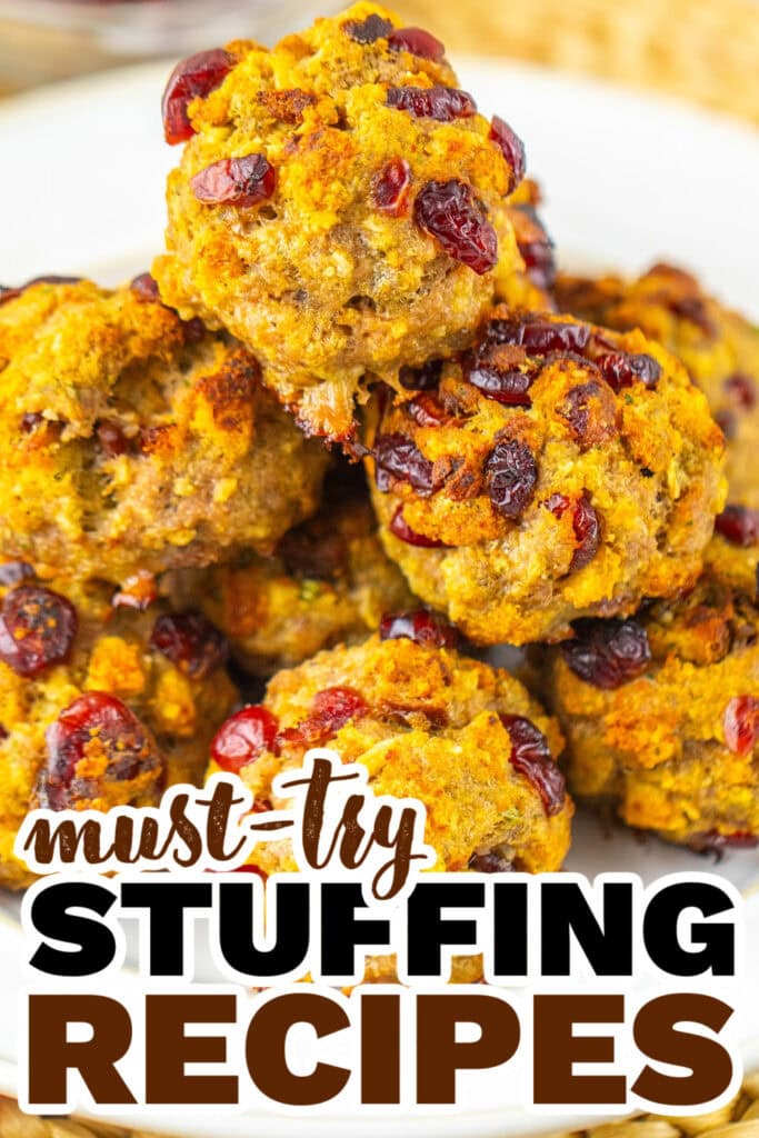 stuffing recipes - Cranberry Turkey Stuffing Balls copy